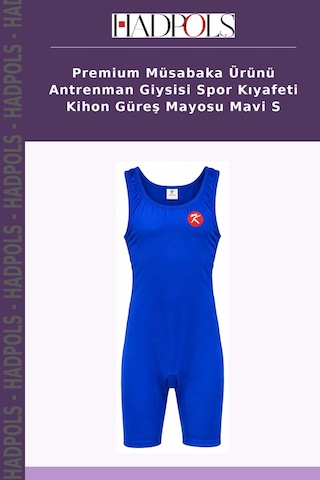 Premium Müsabaka Ürünü Antrenman Giysisi Spor Kıyafeti Kihon Güreş Mayosu Mavi S