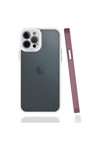 Apple Uyumlu iPhone 12 Pro Kılıf Zore Mima Kapak Mürdüm