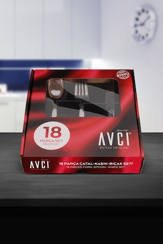Avcı İstanbul 18 Parça Çatal Kaşık Bıçak Takımı Gümüş