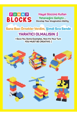 Funny Blocks Mikro Blok 300 Parça Plastik Kutulu Eğlenceli Bloklar