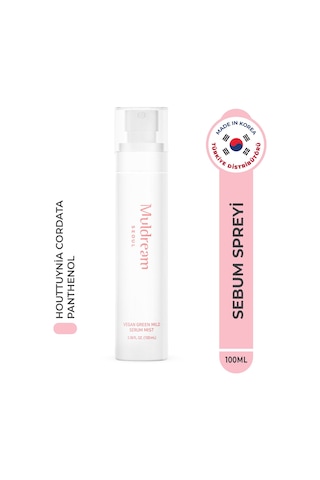 Muldream Vegan Green Mild Mist Akneli Ciltler için Sprey Serum 110 ML