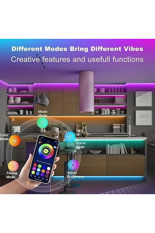 Jms Kualool Uzaktan Kumanda Rgb5050 Müzik Sync Esnek 5 V Lamba Tv Arkaplan Işığı Noel Dekorasyon Hediye Odası Ev Dekor Bluetooth-15m