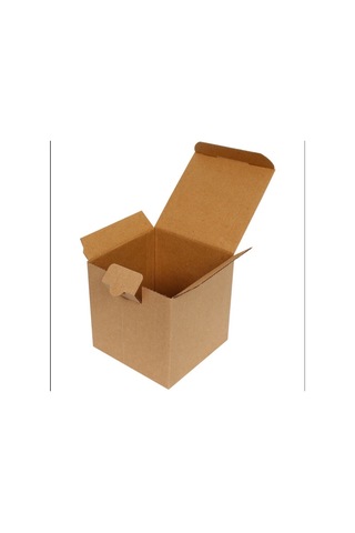 Kraft Kilitli Kargo Kutusu / Ebat: 10,5x10,5x10,5 cm (100 Adet)