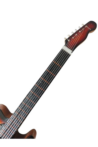 El Yapımı 1/4 Ölçek Minyatür Gitar Fender Telecaster Yellowburst