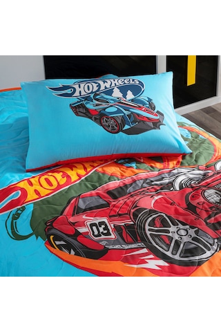 Lisanslı Hot Wheels Tek Kişilik Yatak Örtüsü Seti 000000001000046650
