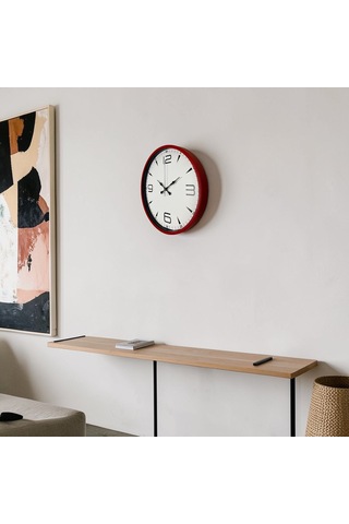 Almira Duvar Saati Dynamic Red 36 Cm Duvar Saati Kırmızı