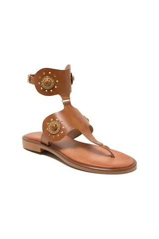 146 Camel Sandalet Kadın 21075 Myconian 2025 Greek Sandal Camel