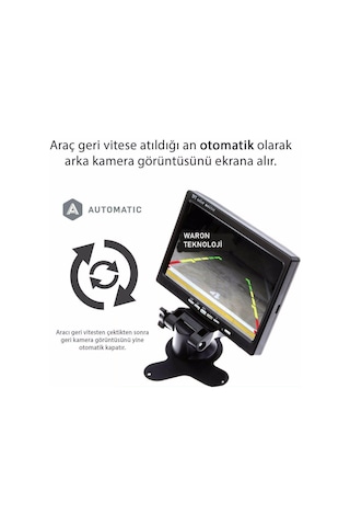 Aem Araç Geri Görüş Kamera Ve Monitör Seti Seti 7 İnc Tek Bölge Aem11 1056