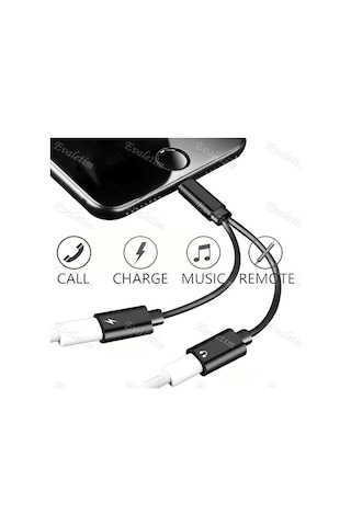 Apple Uyumlu iOS iPhone 7 8 X Plus Lightning Kulaklık Şarj Çoklayıcı 4313P Ç