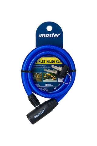 Master 500941 Anahtarlı Bisiklet Kilidi 10mm X 80cm Çok Renkli