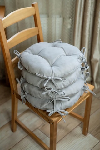 Slavıca Sandalyeler Ve Tabureler İçin Yuvarlak 35x35 Cm Yastık Seti 2 Adet 244810257 Gri