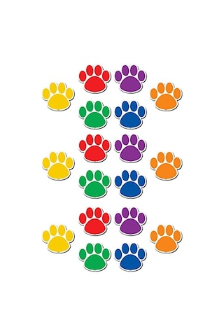 Resources Magnetic Accents Colourful Paw Prints 77207.0 Diğer