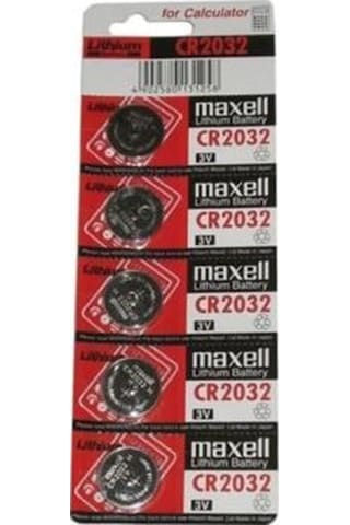 Maxell CR2032 3V Lityum Kartela Düğme Pil 5'li