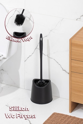 Porsima Sb-776 Silikon Wc Tuvalet Banyo Fırçası Klozet Fırçası Si