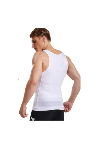 Erkek Göbek Sıkılaştırıcı Beyaz Korse Atlet Beyaz