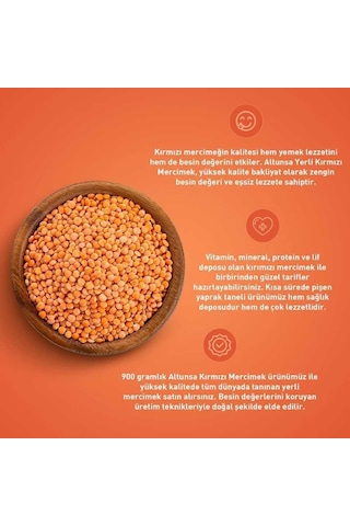 Altunsa Kırmızı Mercimek Yerli 900 G