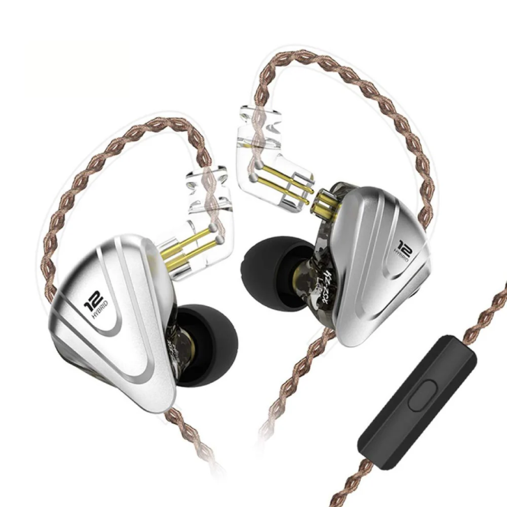 Kz Zsx Terminator Siyah Mikrofonlu 3.5mm Hibrit Sürücü Hi-fi In Ear Monitör Kablolu Kulak İçi Kulaklık Kz-zsx-termınator-mıc-bk