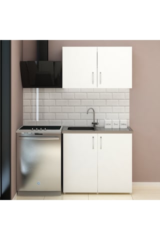 100 Cm Mini Evyeli Mutfak Dolabı - Hazır Mutfak Dolabı