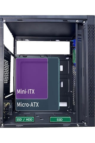 Aztech Aztb02600 Tıtan 600w Siyah Usb 2.0 Micro Atx Kasa