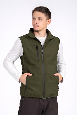 Vatan Tekstil Softshell Dik Yaka Erkek Yelek Haki