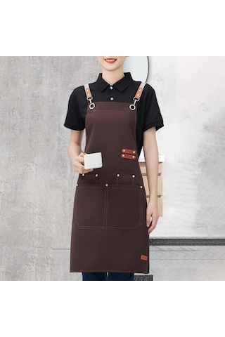 Haki Erkekler Kadınlar İçin Su Geçirmez Önlük Anti-yağ Paslanmaz Pişirme Önlüğü Garson Barbekü Mutfak Aksesuarları