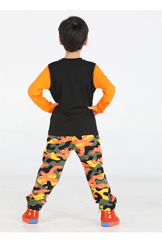 Casabony Gamer Erkek Çocuk Kamuflaj Pantolon + T-shirt Takım-renkli Çok Renkli