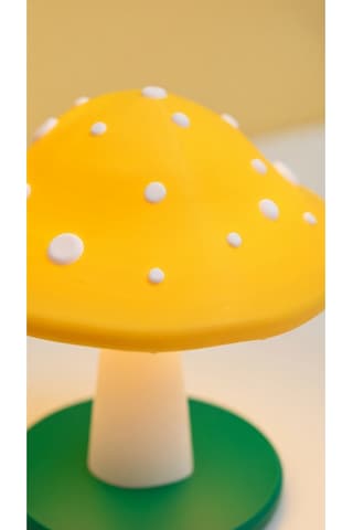 Dekoratif Mantar Gece Lambası - 3d Tasarım Estetik Oda Dekoru - Hediyelik Masa Lambası Mood Light Sarı