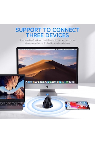 F-35b Bluetooth Type-c Giriş Oyuncu Dikey Ergonomik Mouse 2400dpı