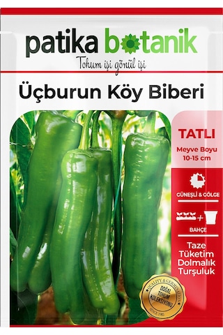 150 Adet Yerli Ata Üç Burun Köy Biber Tohumu Tatlı, Mazamort