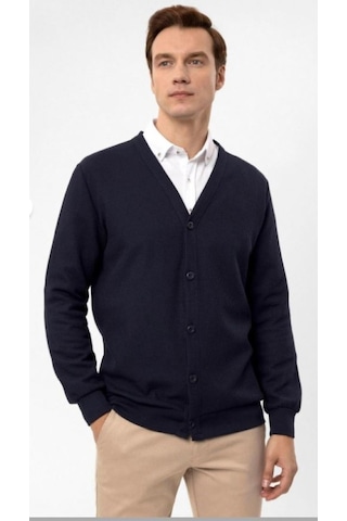 Süvari Exculusive Smart Casual Düğmeli Hırka Lacivert