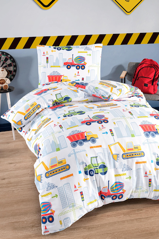 Eponj Home Junior Nevresim Seti Tek Kişilik Şantiyeparkı Beyaz Beyaz