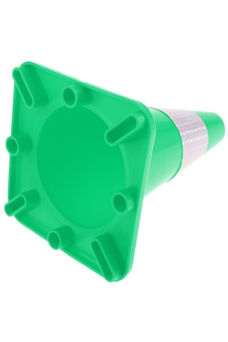 Suntek Plastik Yansıtıcı Güvenlik Konisi Tekerlekli Yeşil Yeşil