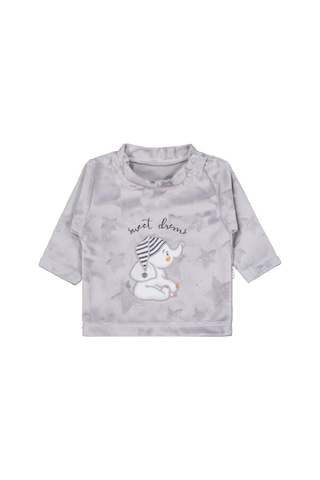 Albimini Minidamla Filli Nakış Patikli 2li 1-6 Ay Pijama Takımı - Gri