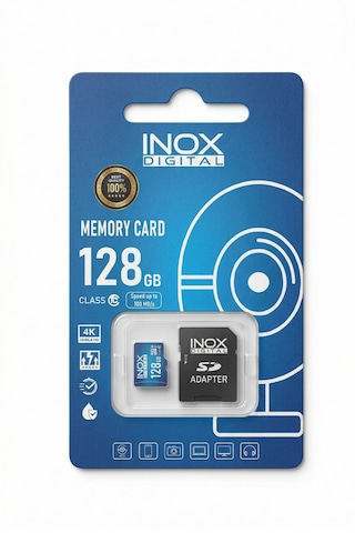 Inox 128 Gb Micro Sd Hafıza Kartı Class 10 Güvenlik Ve Araç Kamerası Uyumlu Yüksek Hızlı Bellek