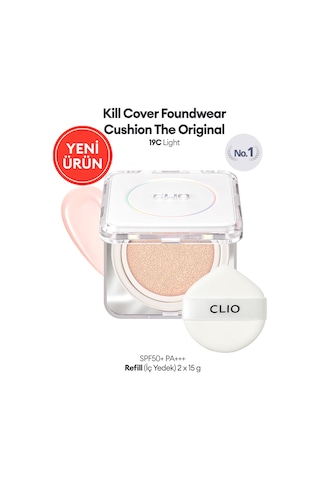 Mat Bitişli Clıo Kill Cover Founwear Cushion The Original + Refill 19c Light Spf50+ Pa+++ 21180197