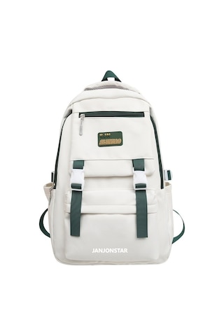 Moda Ve Şık Büyük Kapasiteli Unisex Sırt Çantası, Seyahat Ve Günlük Kullanım İçin Ergonomik Tasarım, Ortaokul Ve Lise Öğrencilerine Uygun Dayanıklı Okul Çantası, Bilgisayar Taşıma Özellikli Beyaz