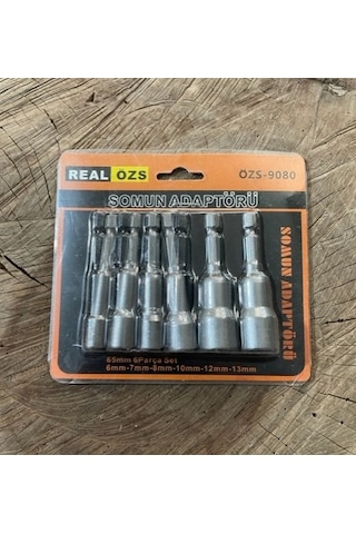 ÖZS LOKMA UÇ BİTS UÇ VİDA SIKMA SOMUN TUTUCU 6PARÇA 6MM DEN 13MM KADAR