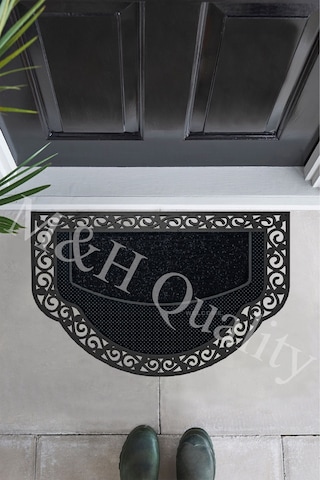 Yarım Ay Modeli Welcome(Hoş Geldiniz) Yazlı Kapı Önü Paspası