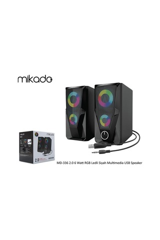 Mikado Md-336 2.0 Multimedia Rgb Ledli 6 Watt Usb Speaker