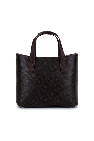 Tamer Tanca Kadın Suni Deri Kahverengi Desen El Çantası 743 2342 Erk Cnt Sk25-26 Kahve Gfrj Kahverengi