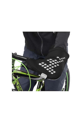 Xindoker Sbr Ve Spandex Mont Bisiklet Eldiveni - Yansıtıcı Bantlı, Rüzgar Ve Soğuk Korumalı, 205g Ağırlık Siyah