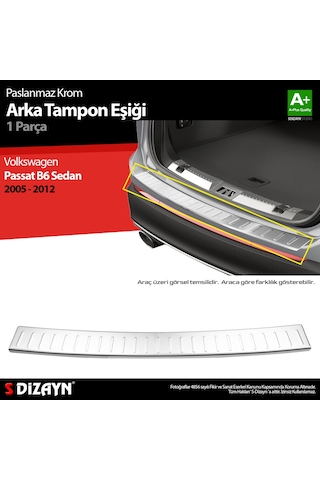 S-dizayn Vw Passat B6 Sedan Krom Arka Tampon Eşiği 2005-2012