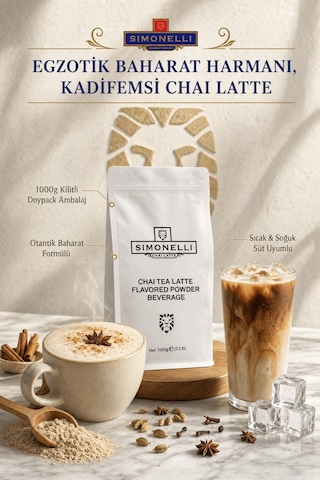 Simonelli Chai Tea Latte Baharatlı Çay Toz Karışımı 1 KG