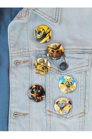 Anikoya Transformer Bumblebee Sırt Çantası Rozetleri 244783723 Gri