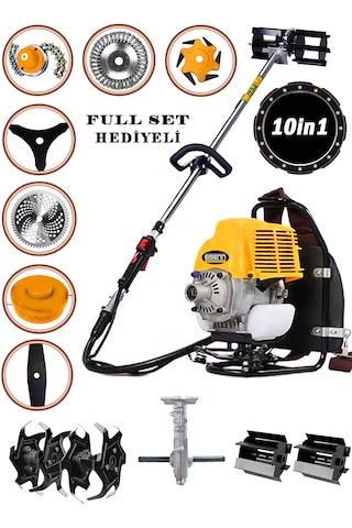 Eisenn BCF550 Sırt Tipi 10in1 Benzinli Motorlu Çim Biçme Makinesi