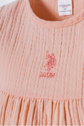 U.S. Polo Assn. U.s. Polo Assn Kız Bebek Elbise Pudra-2523