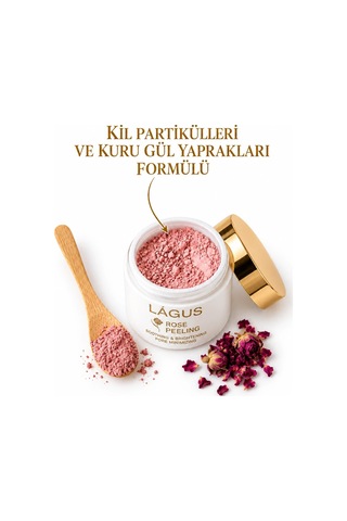 Lágus Gül Tozlu Cilt Yenileyici ve Ölü Deri Arındırıcı Yüz Peeling Seti