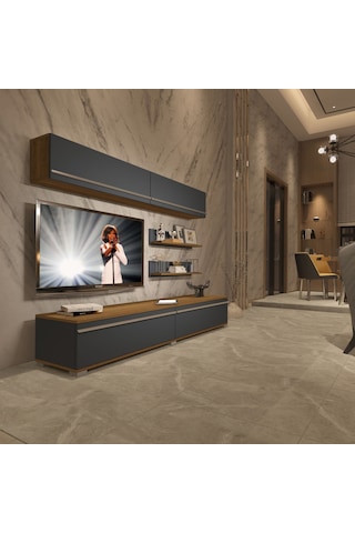 Decoraktiv Eko 5 Mdf Std Tv Ünitesi Tv Sehpası Pera - Antrasit