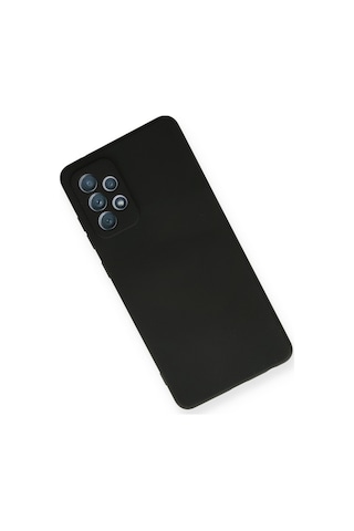 Newface - 861 - Samsung Galaxy Uyumlu A72 Kılıf Nano İçi Kadife Silikon - Csmo-tex - - Siyah Sıyah