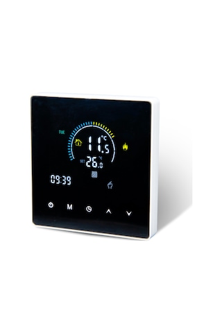 Geeksen Akıllı Isıtıcı Kontrolörü K2h16a - Lcd Dokunmatik Ekran, 7 Gün Programlanabilir, 6 Zaman Aralığı, Çocuk Kilidi, Cam Paneli, Sıcaklık Gösterimi